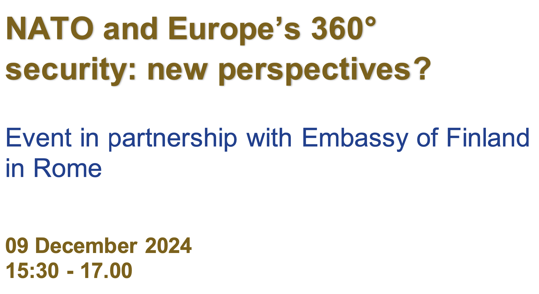 Nato and Europe’s 360 security: new perspectives?